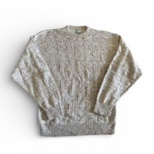 Giani Leone Men's Beige Crewneck Sweater‎ 100% Cotton Size Large